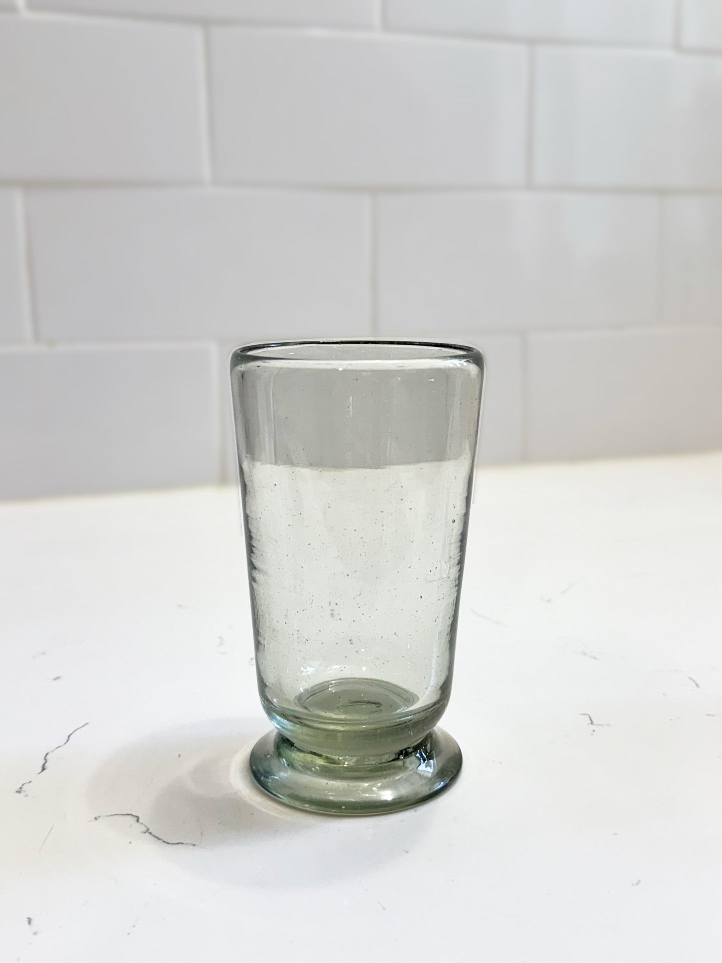 Handblown Footed Glass, Set of 2