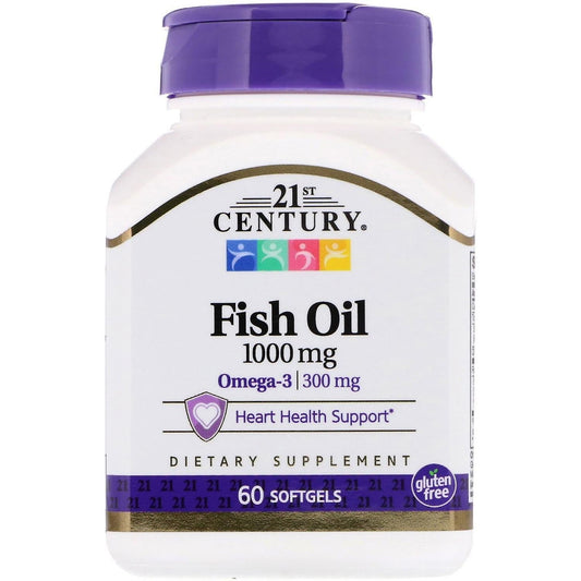 21st Century Fish Oil, 1000 Mg, 60 Softgels