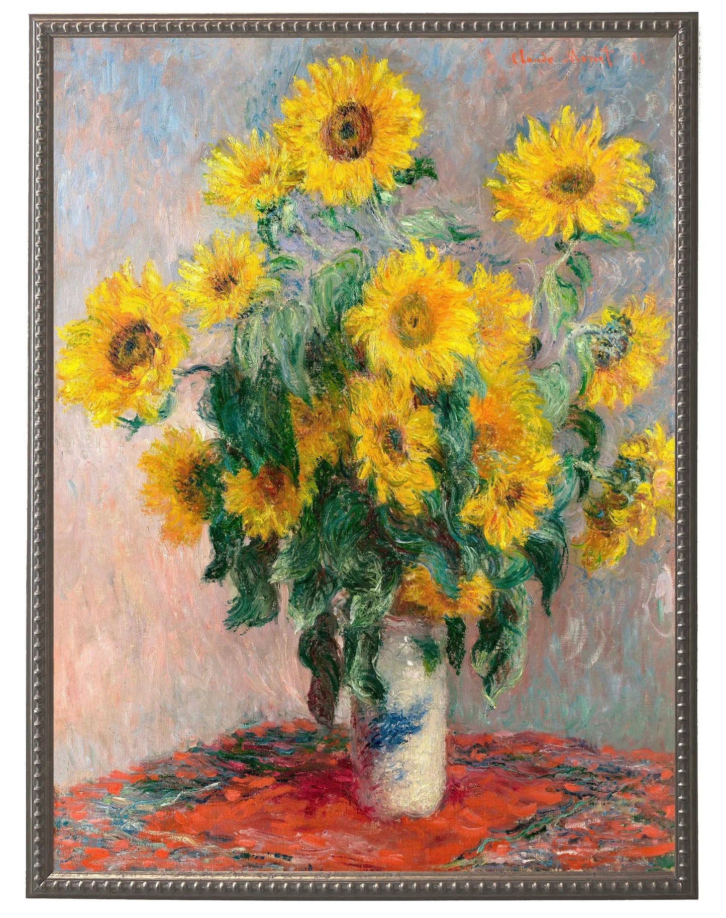 Vintage floral oil reproduction