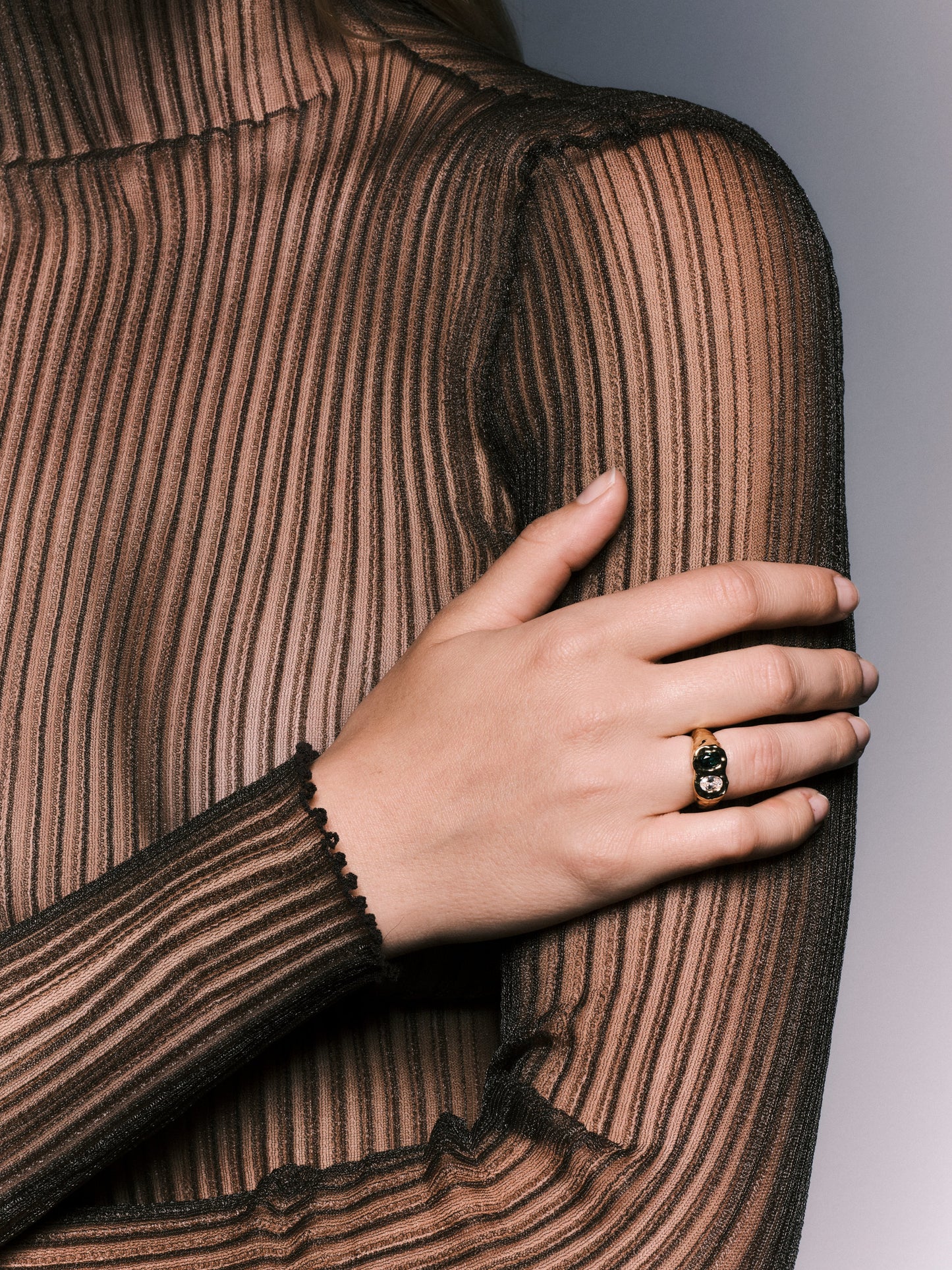 Riley Gem Ring 14K Recycled Solid Gold
