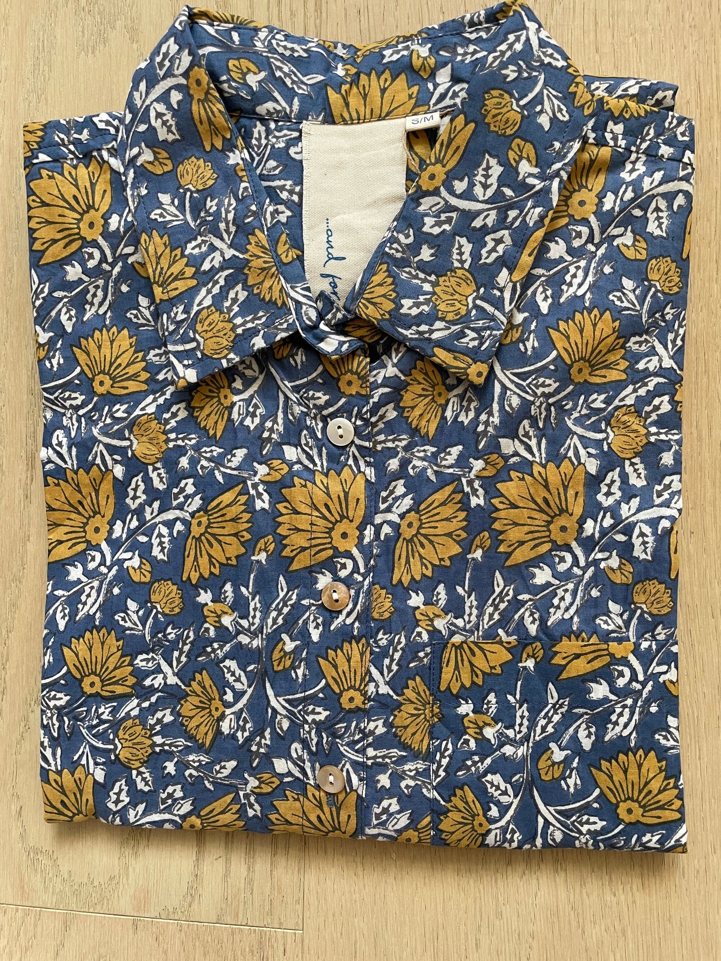 Good Boyfriend Shirt - Ojai Floral Coastal Blue Fawn