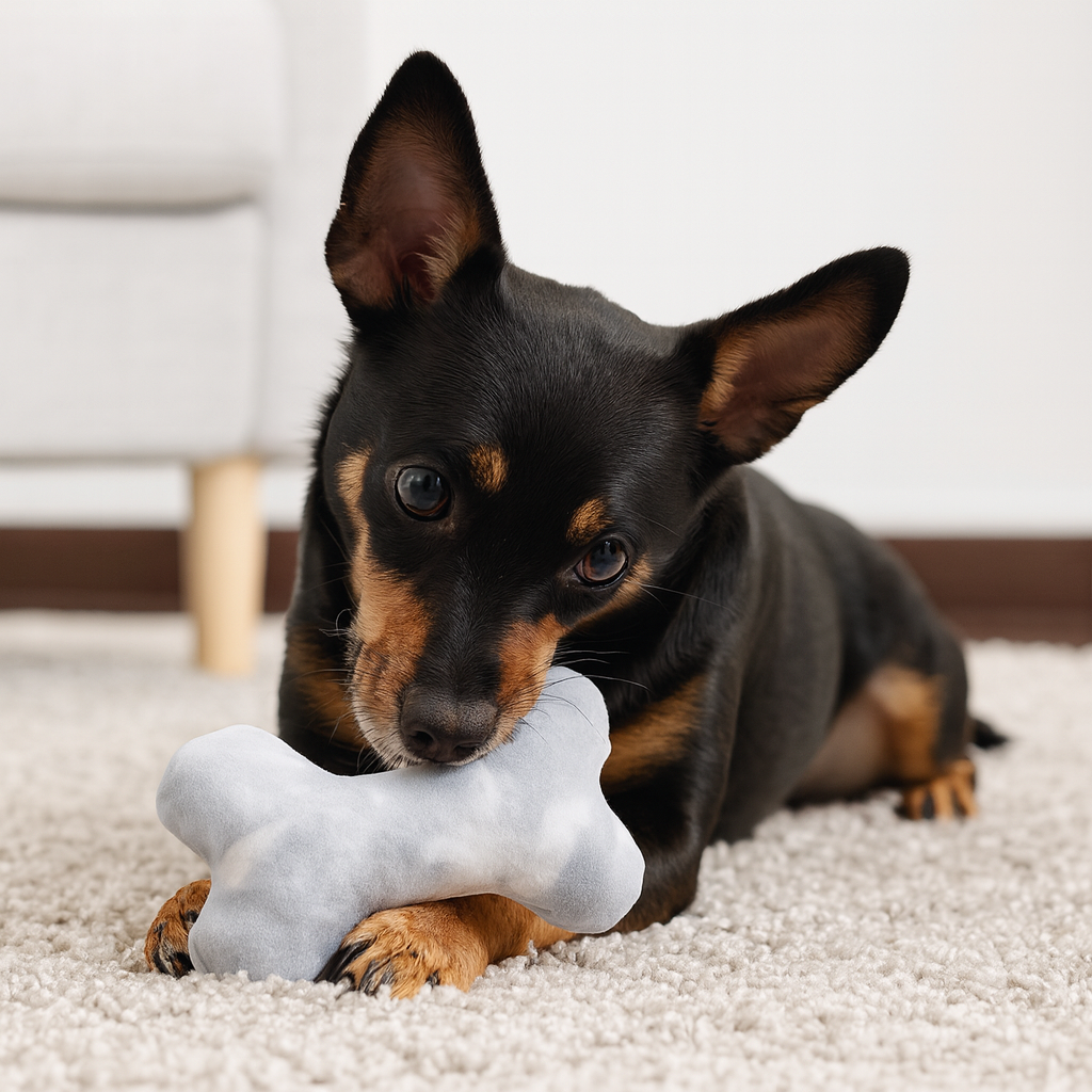 Bone-Shaped Dog Chew Toy – Organic Cotton Canvas – Boney