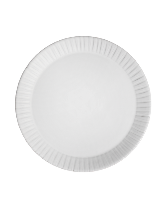 Lines Dinner Plates in Milk White - Set of 4