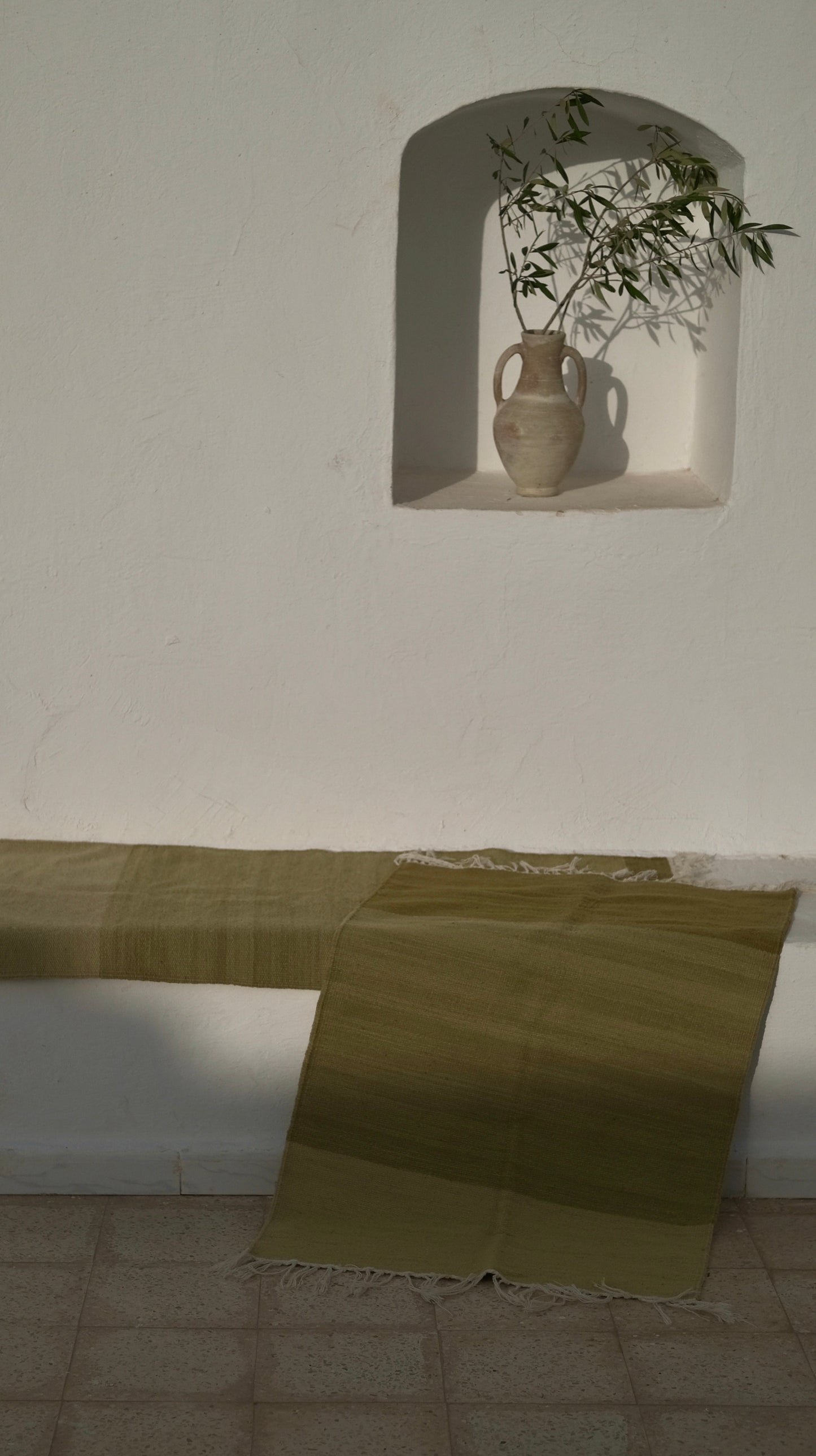 Plant-Dyed Olive Rug