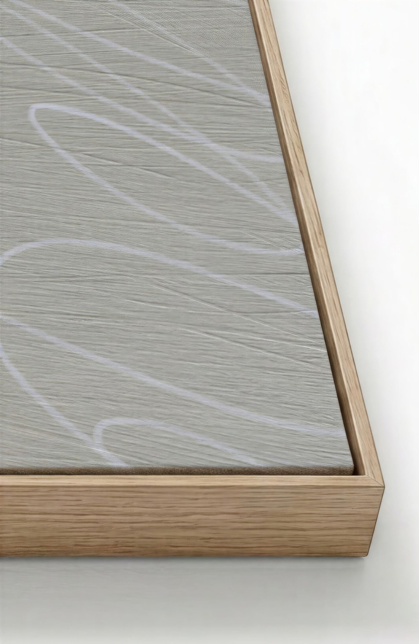 Abstract Marks in Neutral Framed Canvas Wall Art in French Linen