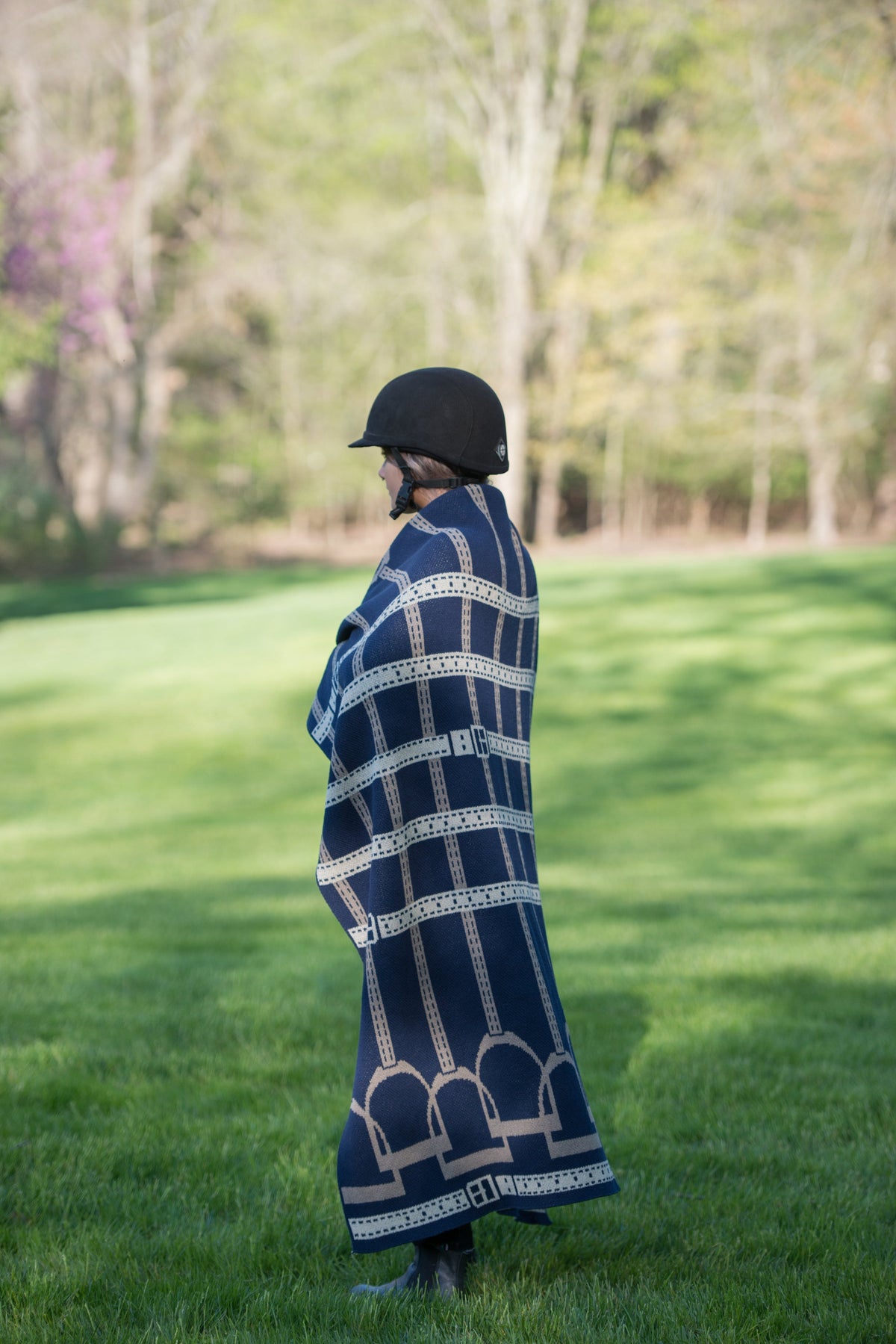 Equestrian Stirrup - Cotton Sustainable Knit Throw Blanket