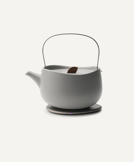 Leiph Self-heating Teapot Set - Soft Gray