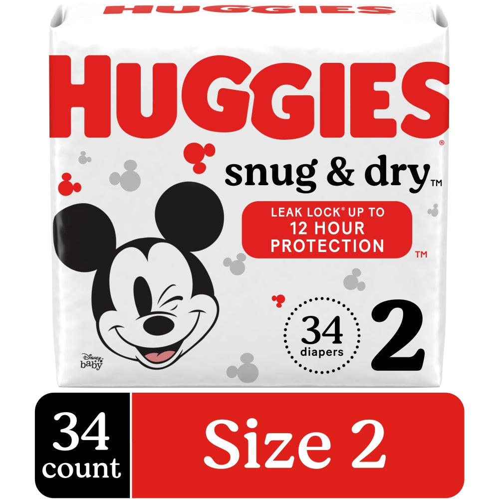 Huggies Snug & Dry Baby Diapers, Size 2