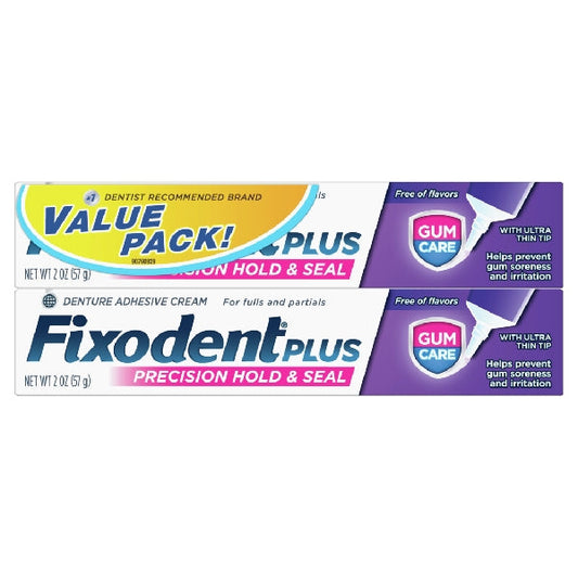 Fixodent Plus Gum Care Superior Hold Denture Adhesive Cream Flavor Free
