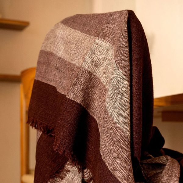 Resin Plush Maroon Plush Merino Queen Bedspread / Large Throw