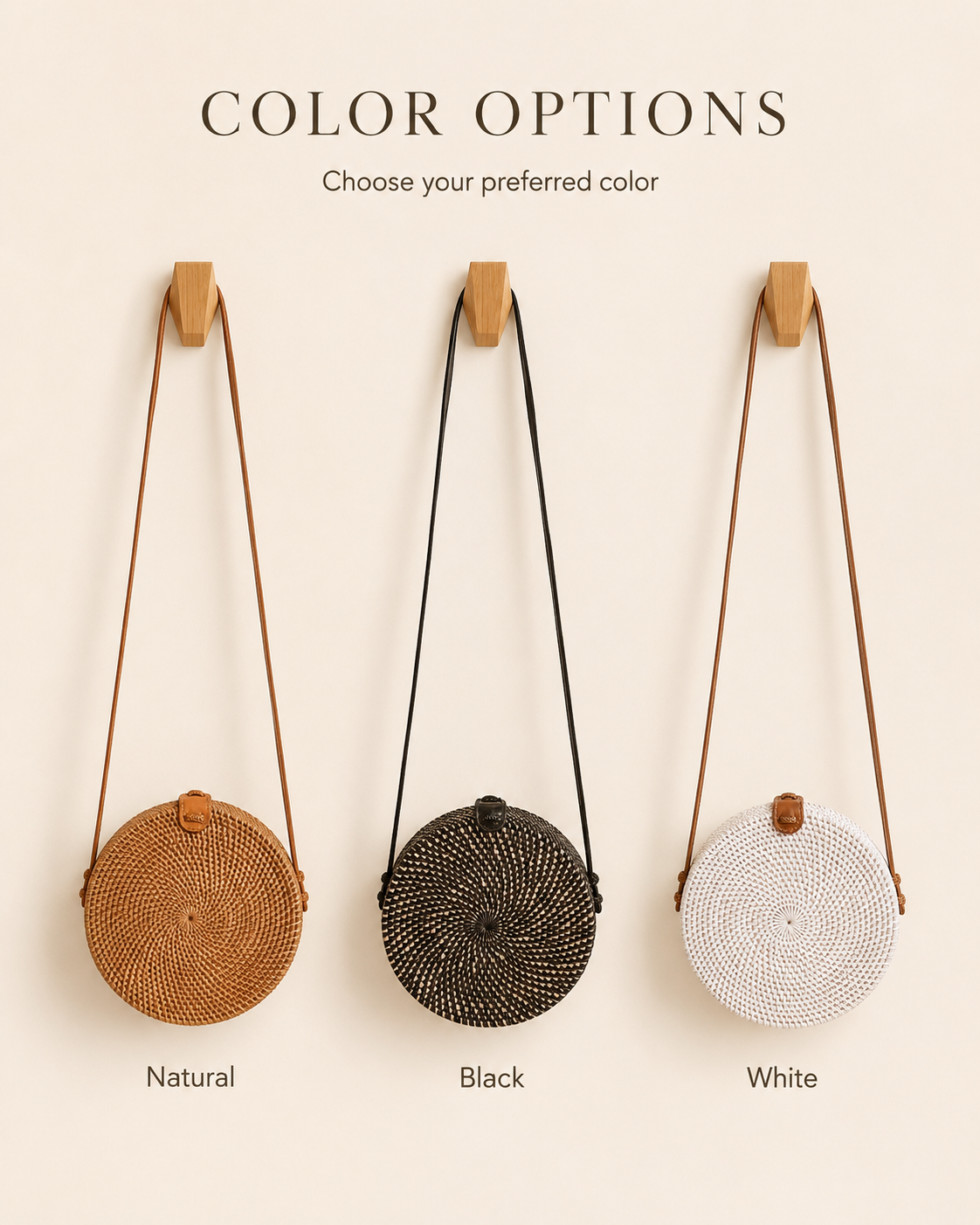 Round Rattan Purse