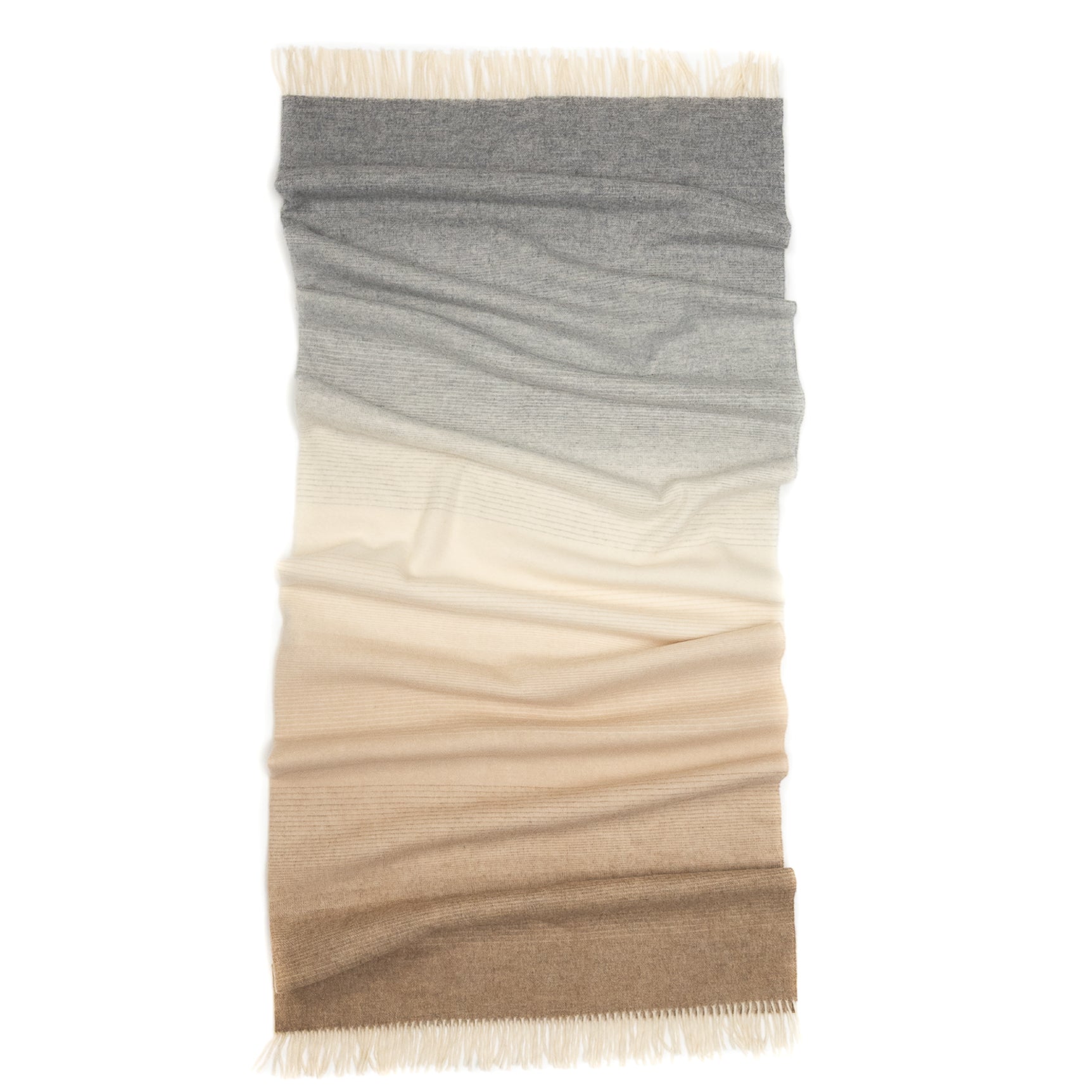 Whisper Ombre Merino Wool Throw – Fog | Prince of Scots - Osadia Concept Store