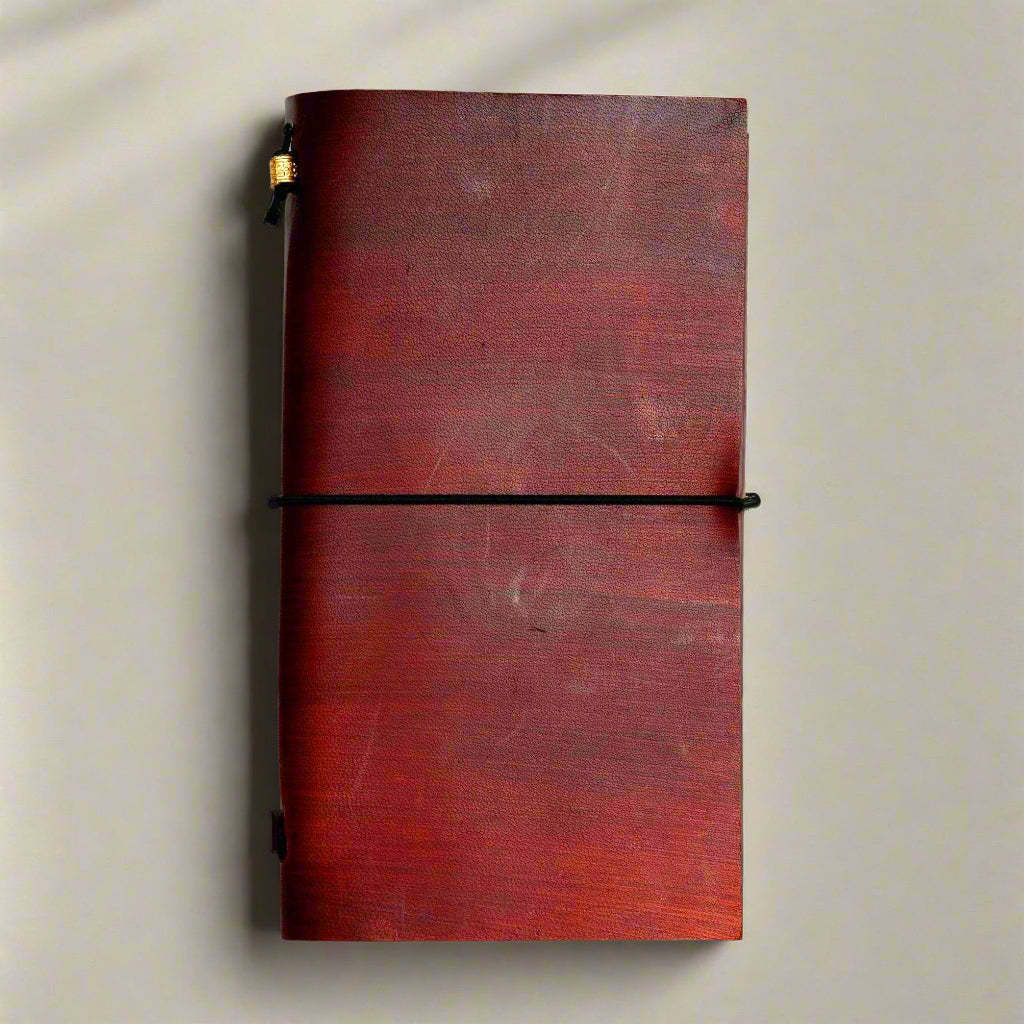 Debossed Refillable Leather Traveler's Notebook