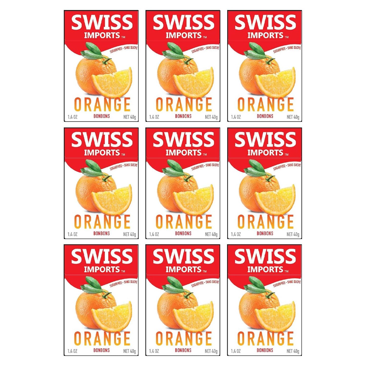 Swiss Imports Orange Sugarfree Candy Bonbons - 1.4oz
