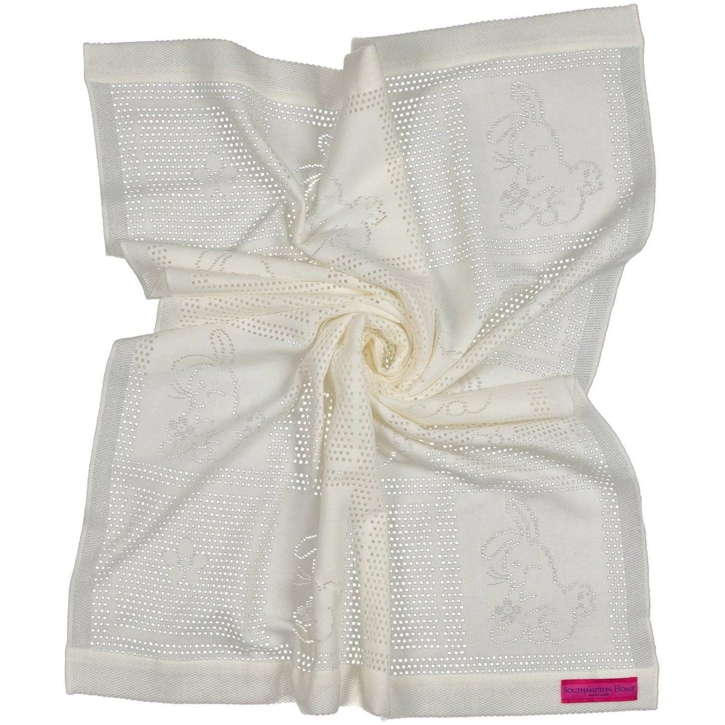 Southampton Home Lace Weave Bunny Baby Blanket ~ Ivory ~ - Osadia Concept Store