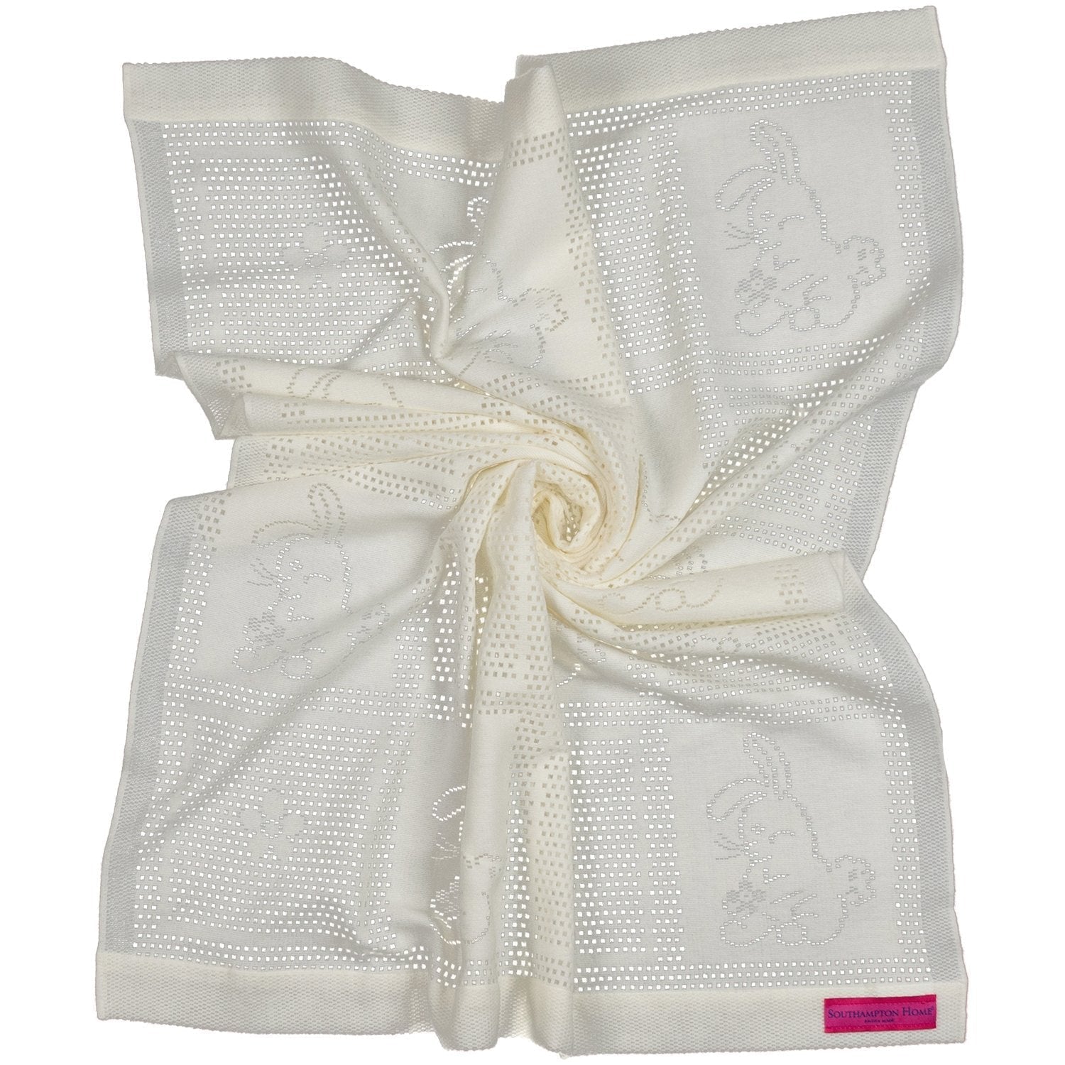 Southampton Home Lace Weave Bunny Baby Blanket ~ Ivory ~ - Osadia Concept Store