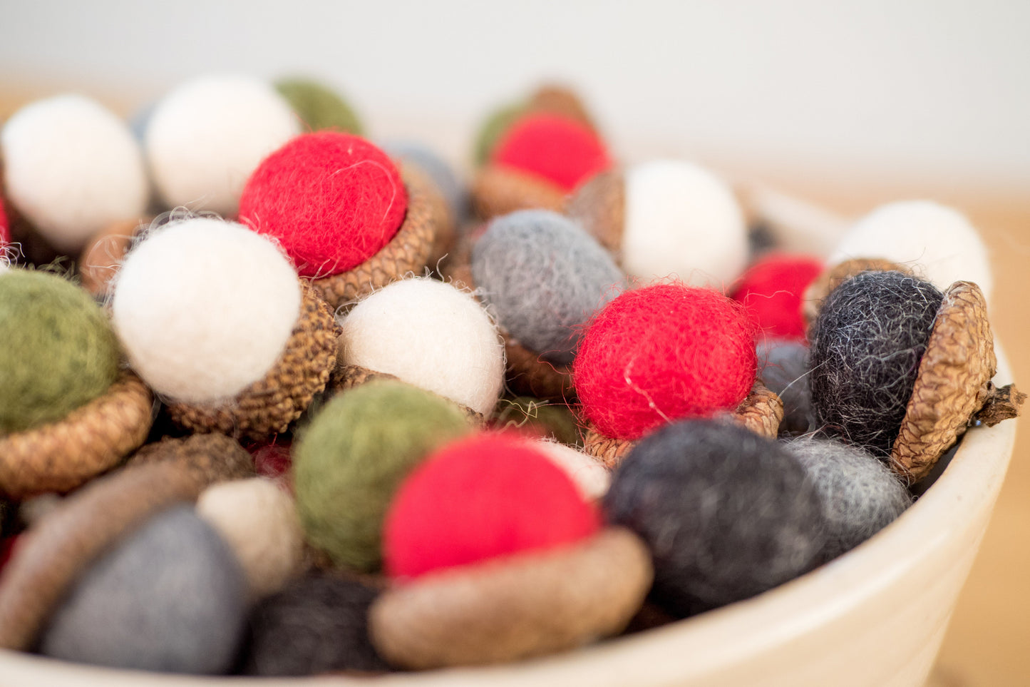 Felt Christmas Acorns- Set of 15