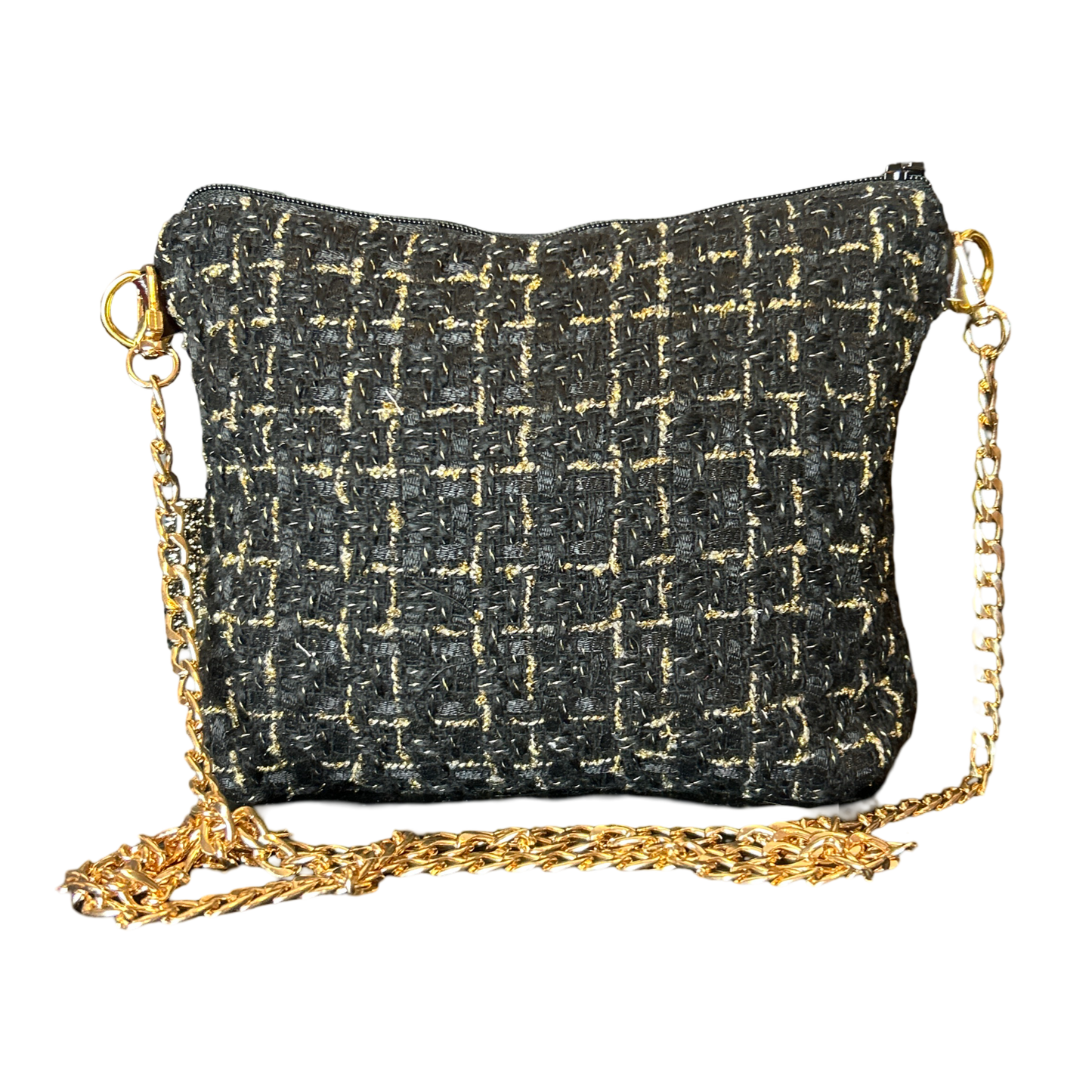 CC Logo Camellia  Noir Vintage Scarf Crossbody Bag