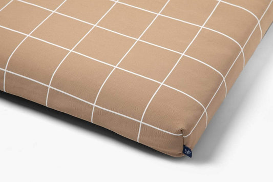 Tan Grid | Dog Bed or Bed Cover