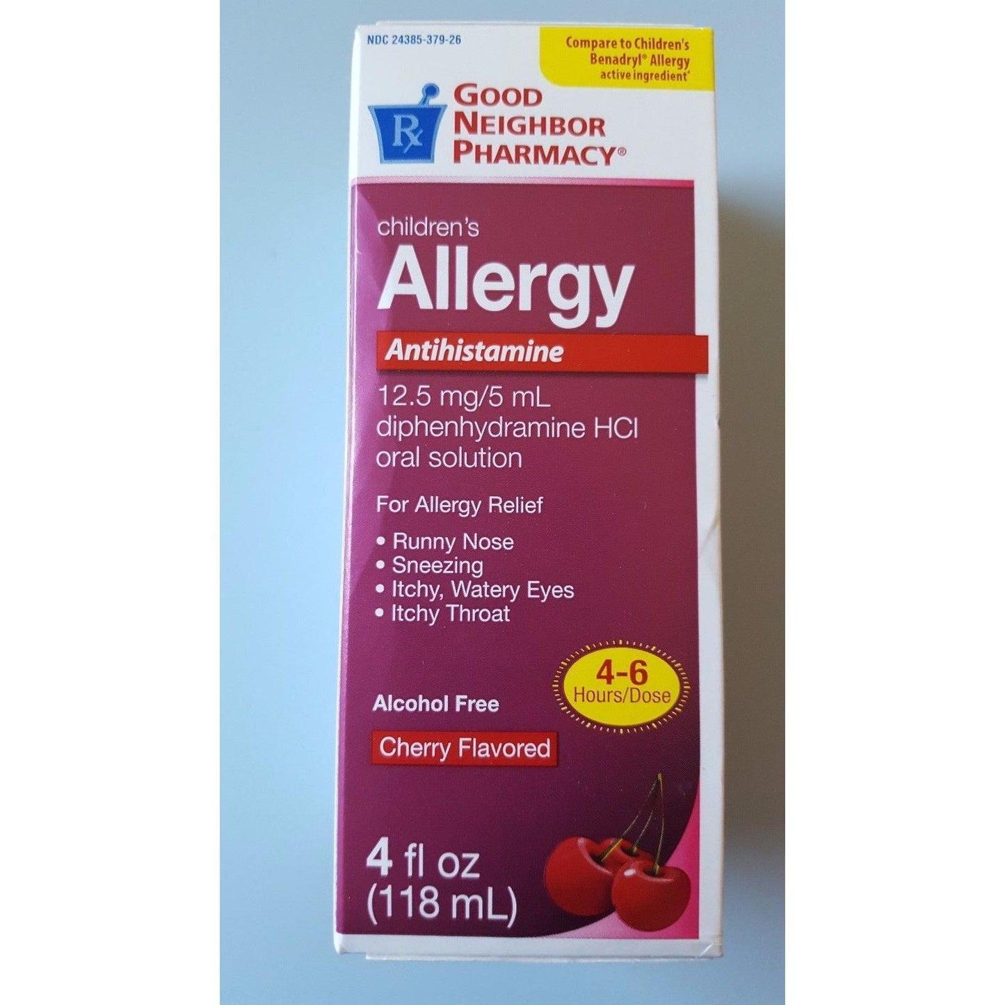 Good Neighbor Pharmacy GNP Diphedryl Elixir Cherry Child 4 Oz