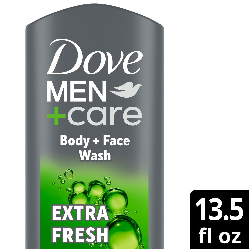 Dove Extra Care For Men Fresh Body & Face Wash 13.5 Oz
