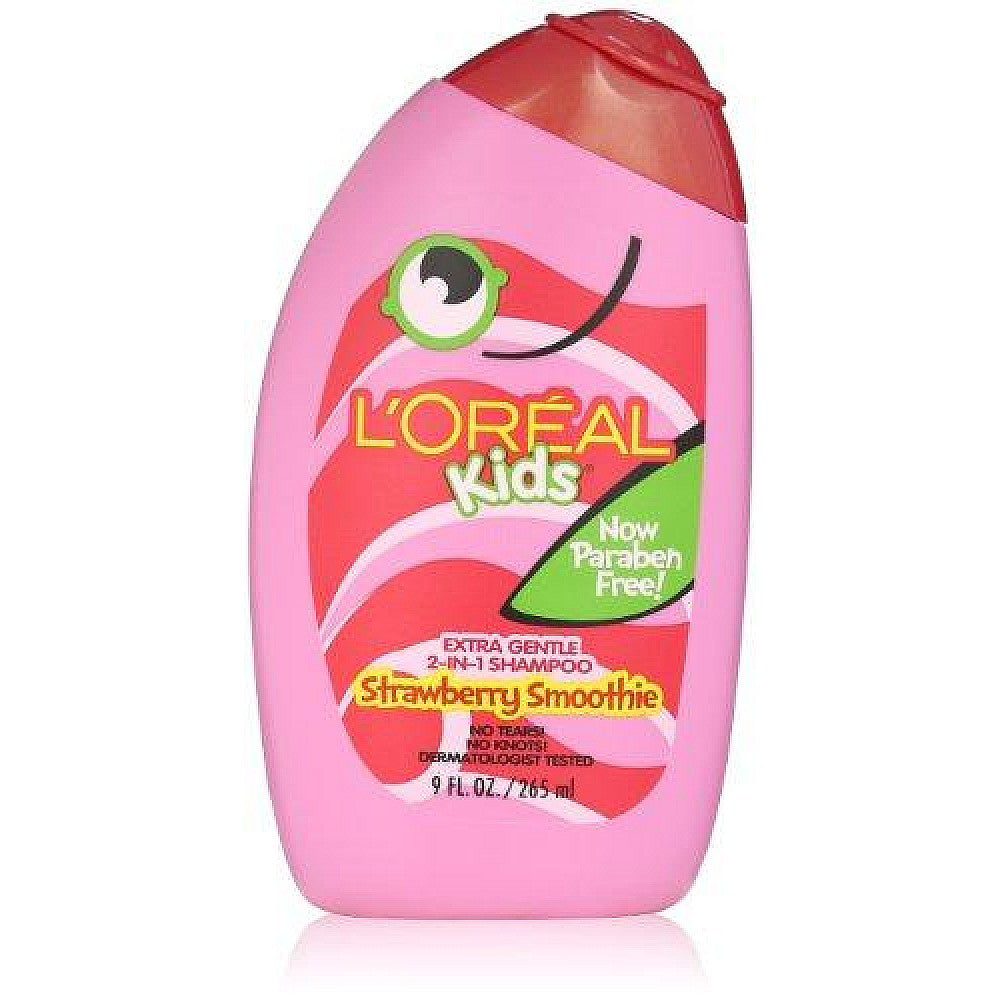 L'Oreal Paris Kids Extra Gentle 2-in-1 Shampoo, Strawberry Smoothie, 9 Fl. Oz