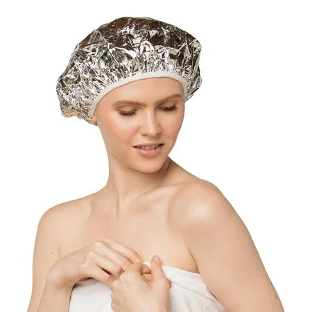 Kitsch Pro Reusable Aluminum Thermic Silver Foil Shower Cap
