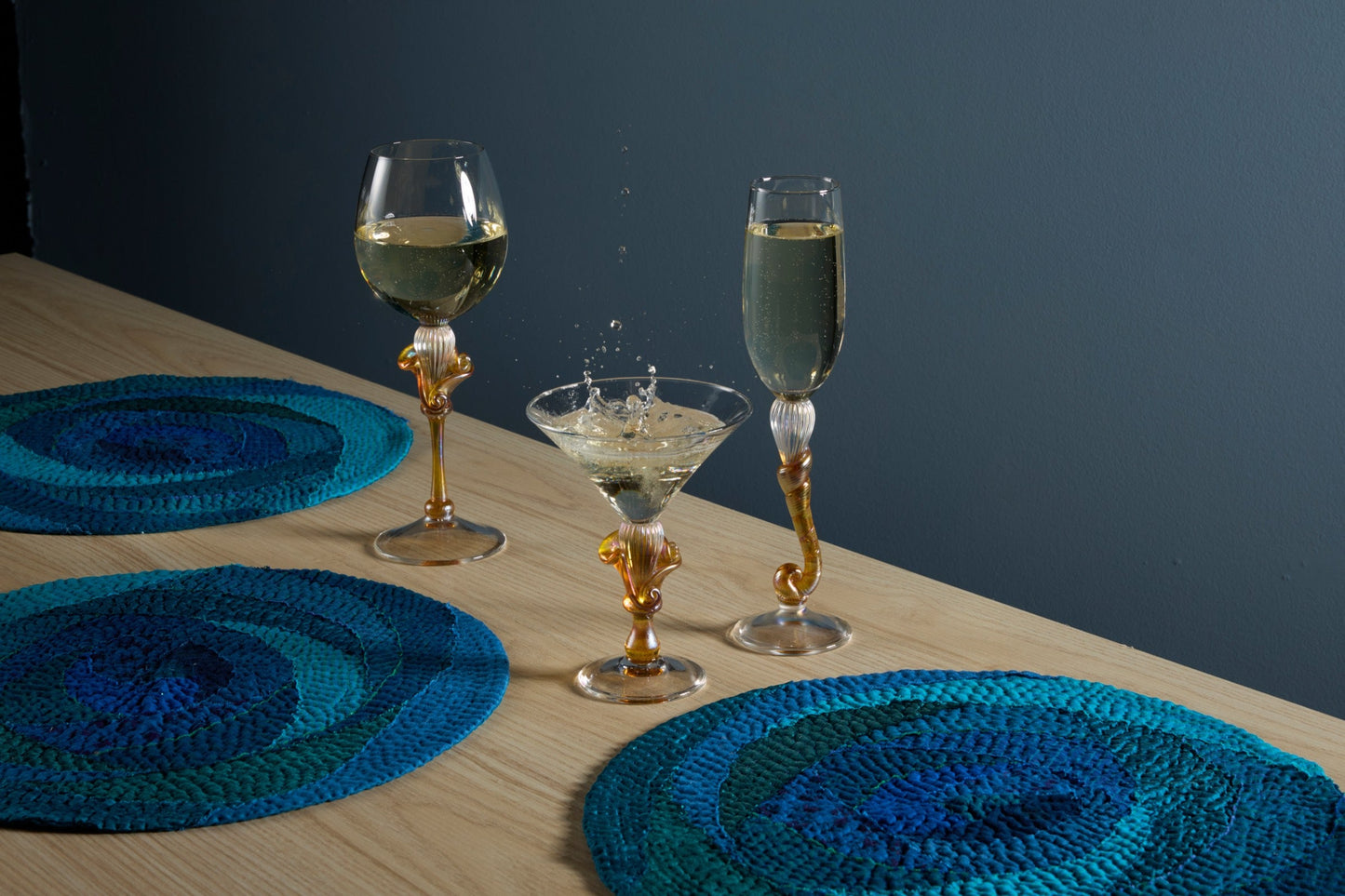 S/2 Night Sky Fray Patch Rose Placemat