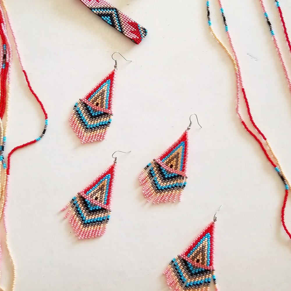 Bubble Gum Embera Earrings
