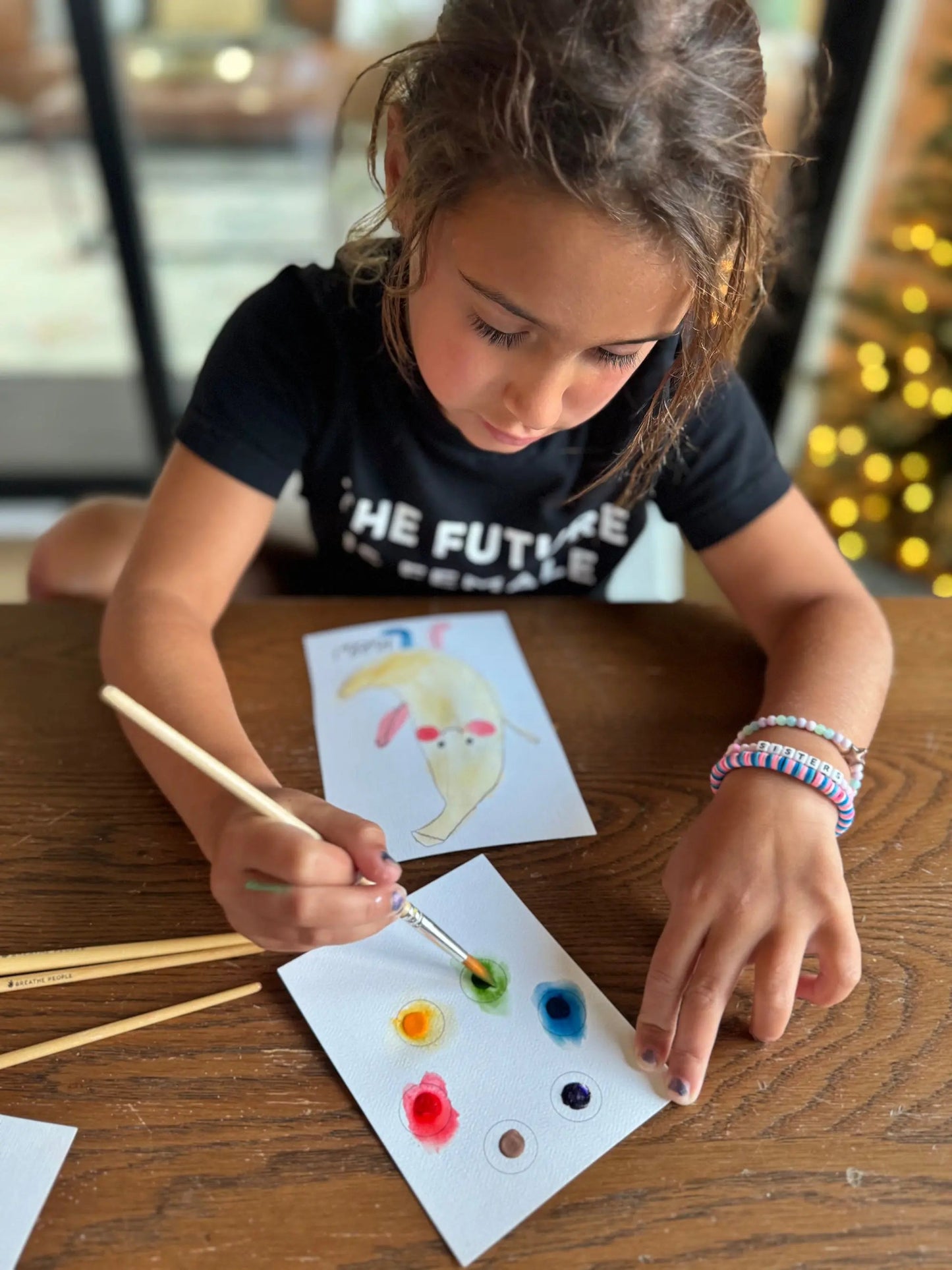 Happy Fruits: All-in-One Watercolor Postcard Kit for Kids