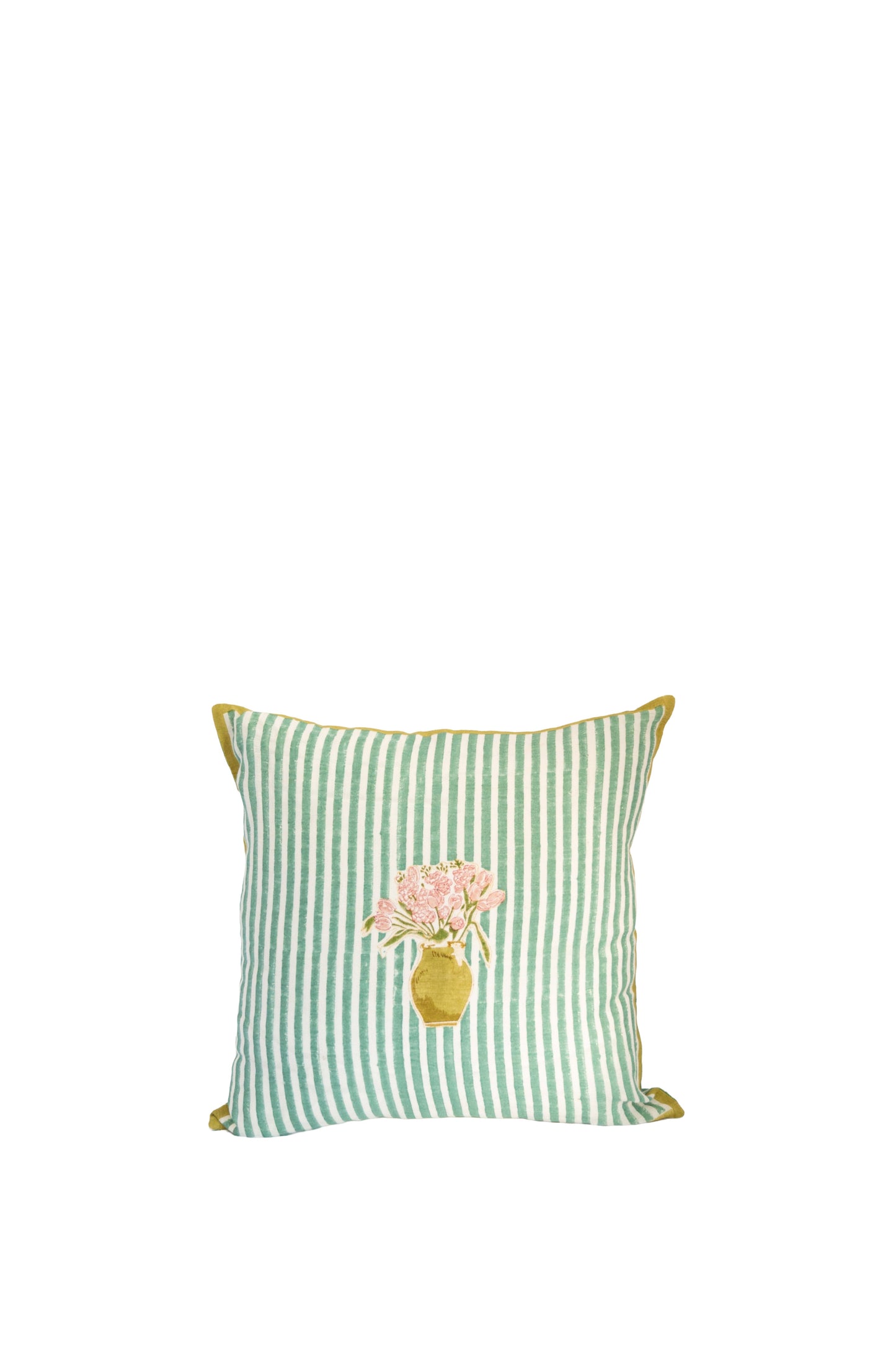 Mona's Flower - Hand Block Printed Pillow Cover