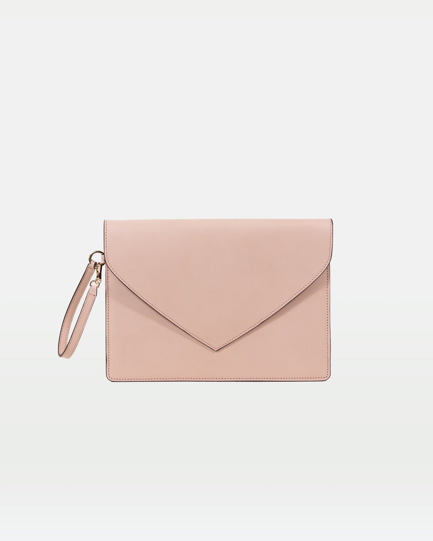Envelope Clutch in Vegetable tanned calfskin and Suede Leather