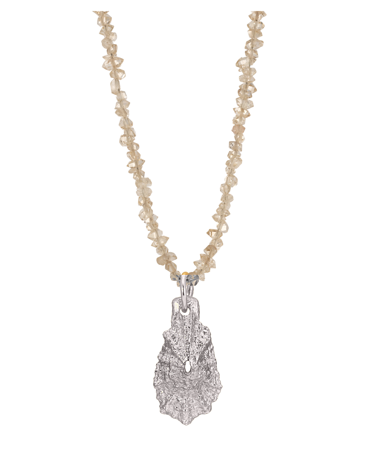 Petit Diamant Herkimer and Limpet Necklace