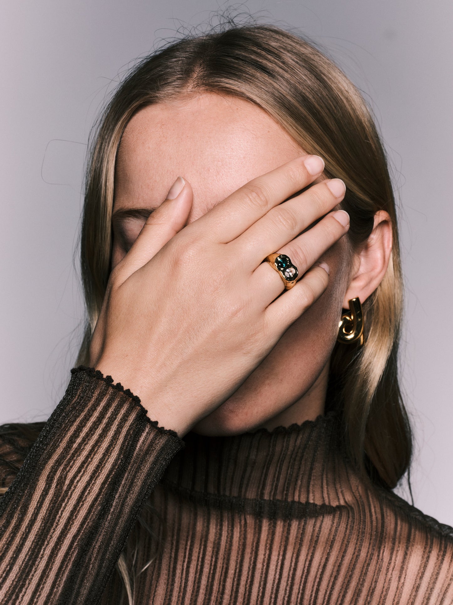 Riley Gem Ring 14K Recycled Solid Gold