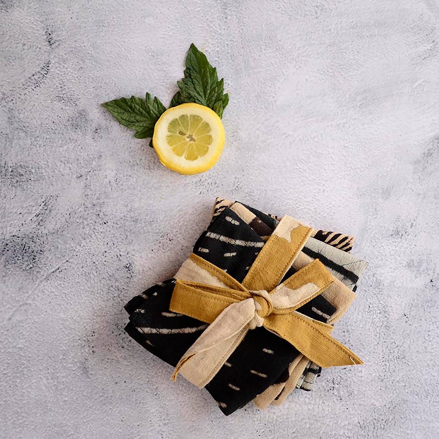 Reusable Cotton Cocktail Napkins 8x8 in (Set of 4) - Delancy