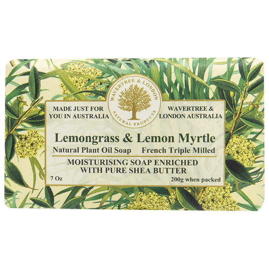 Wavertree & London Lemongrass & Lemon Myrtle Natural Luxury Soap Bar 7 Oz