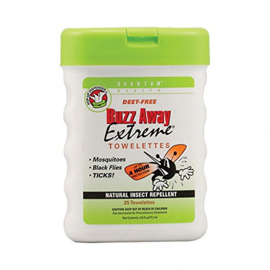 Quantum Buzz Away Extreme Natural Insect Repellent Towelettes