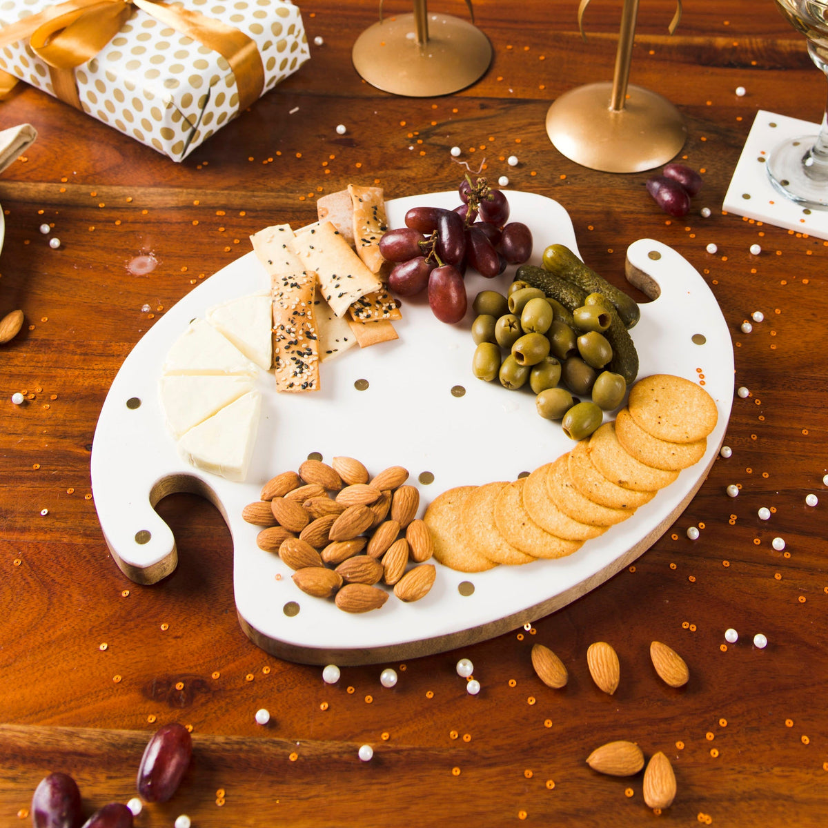 Sitara White Serving Board