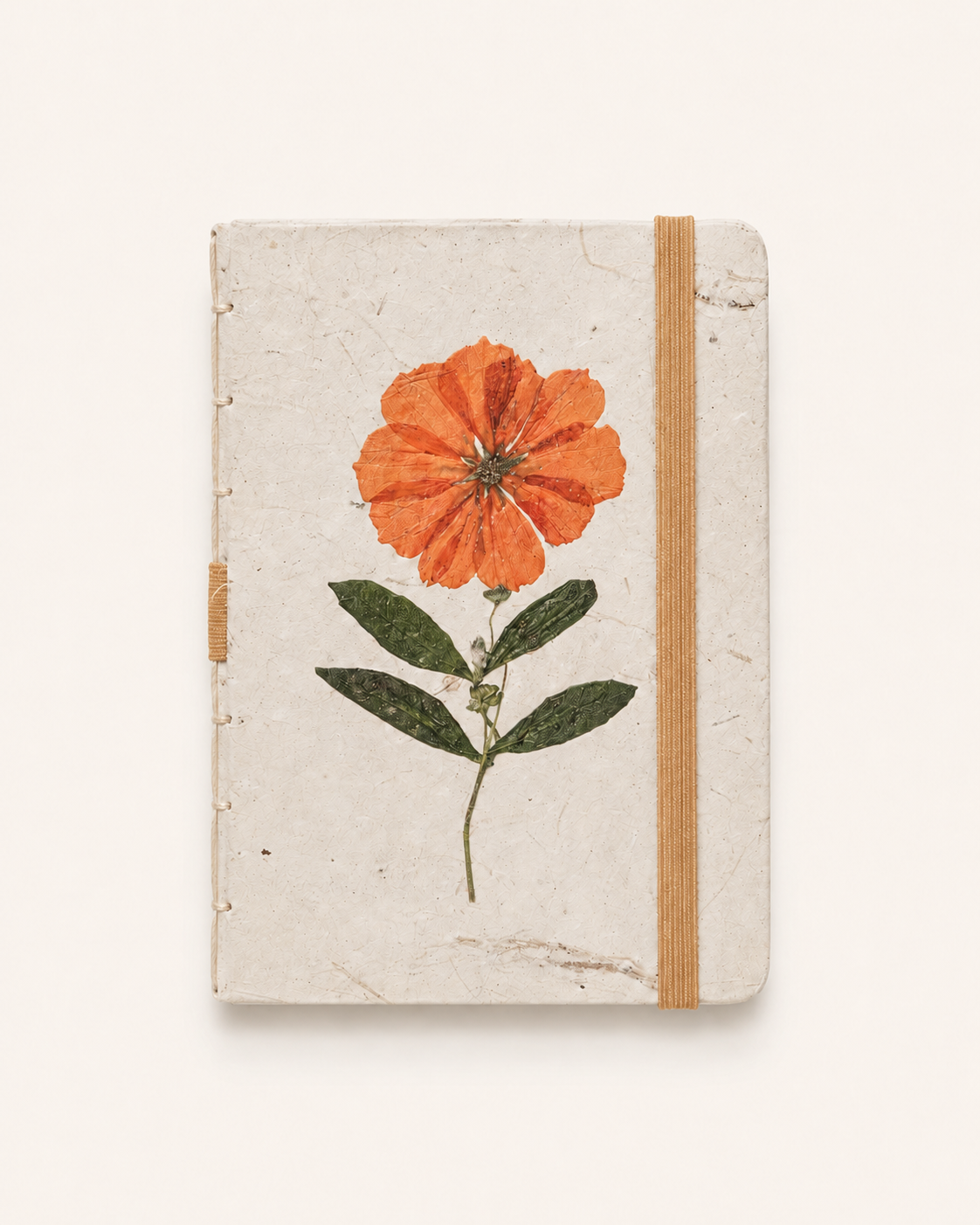 Handcrafted Journal with Pressed Flowers 4x6