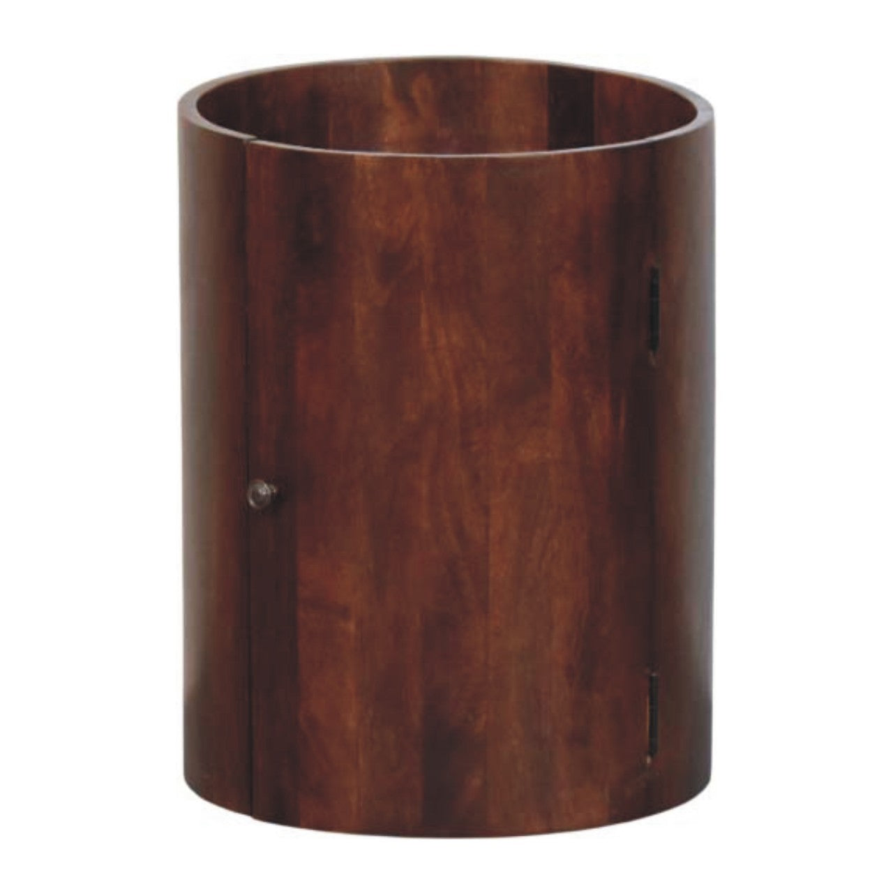 Solid Wood Winewood Round Side Cabinet