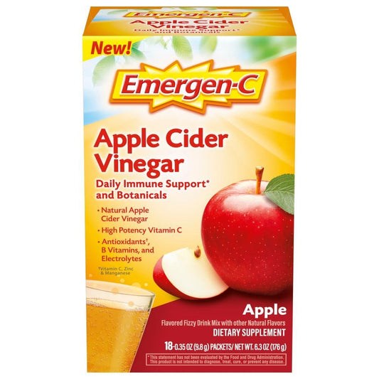 Emergen-C Apple Cider Vinegar Immune Support Powder - 18ct