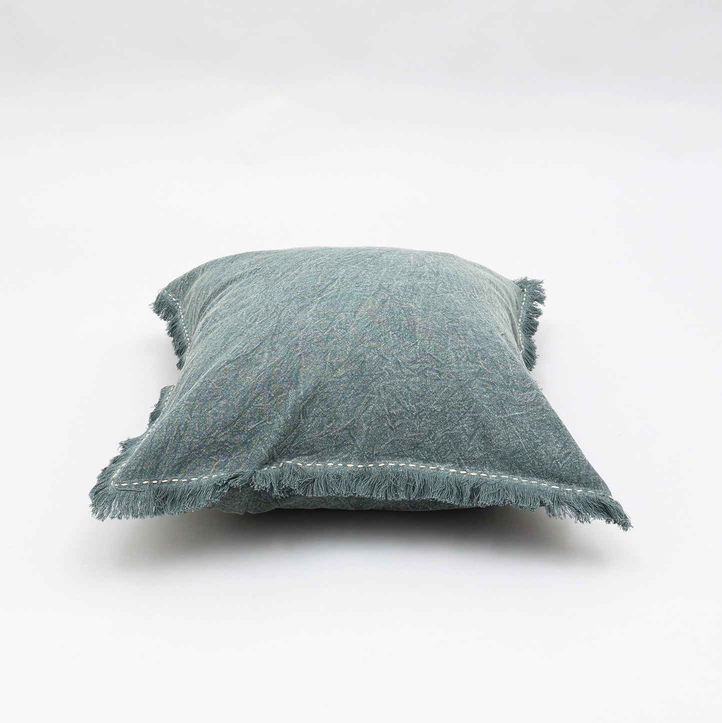 Stonewashed Linen Pillow with Hand Worked Edges