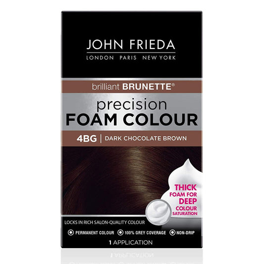 John Frieda Brilliant Brunette 4BG Dark Chocolate Brown Precision Foam Hair Color