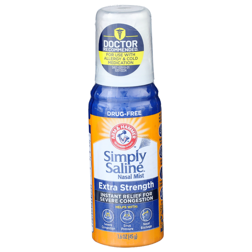 Arm & Hammer Simply Saline Nasal Mist Allergy Sinus Relief, 1.6 Oz