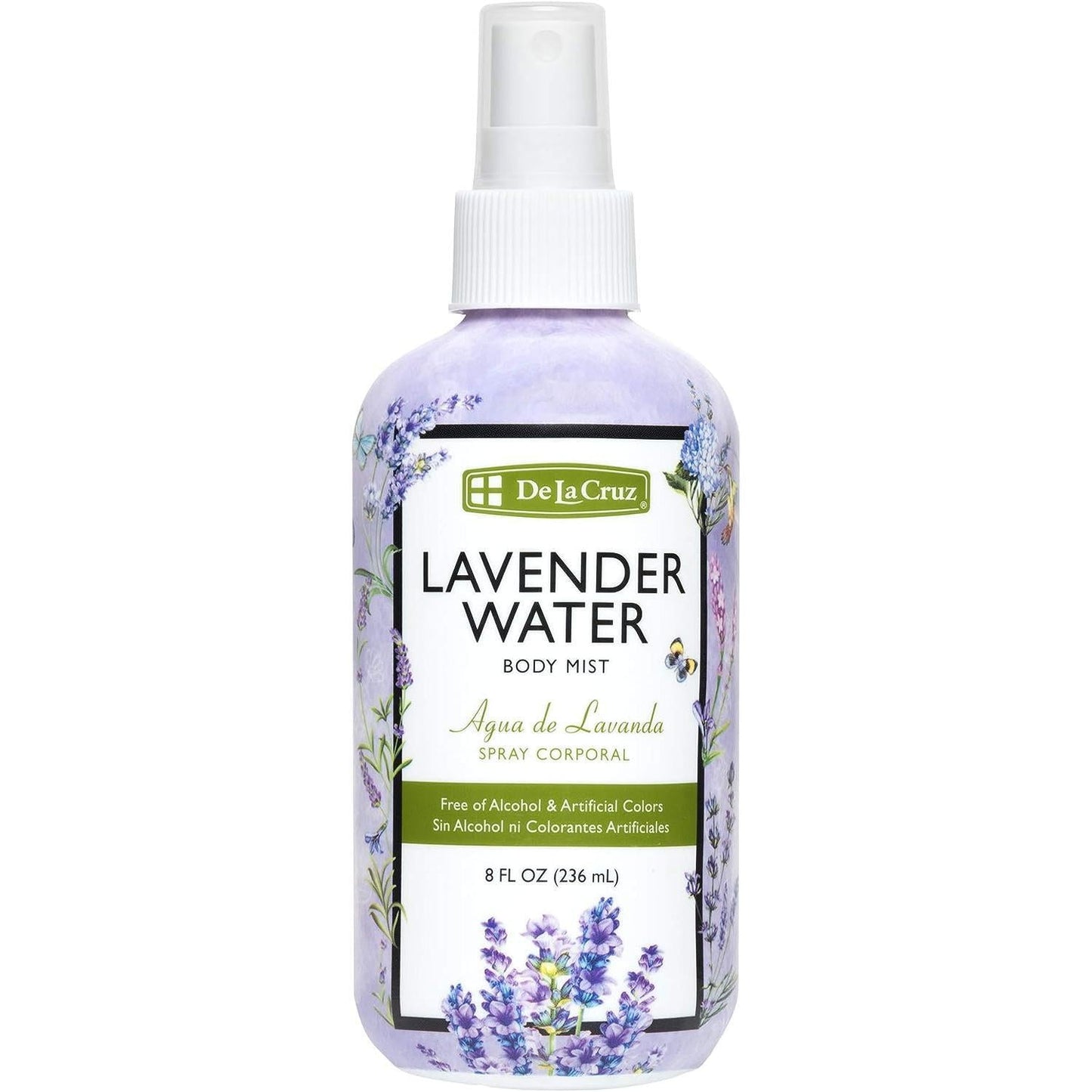 De La Cruz Lavender Water Body Spray, 8 Fl Oz (236 Ml)