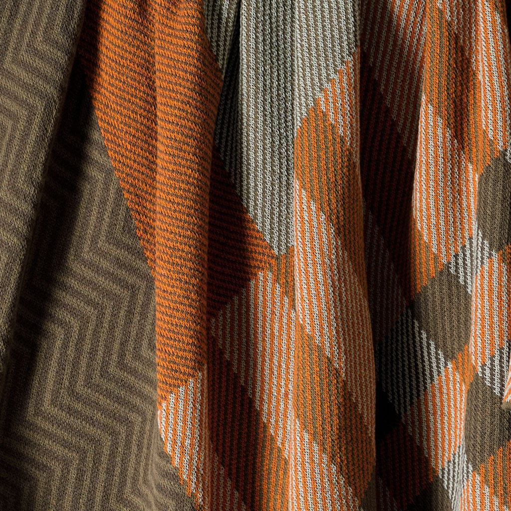 Patchwork Herringbone - Cotton Sustainable Knit Plaid Solid Throw Blanket