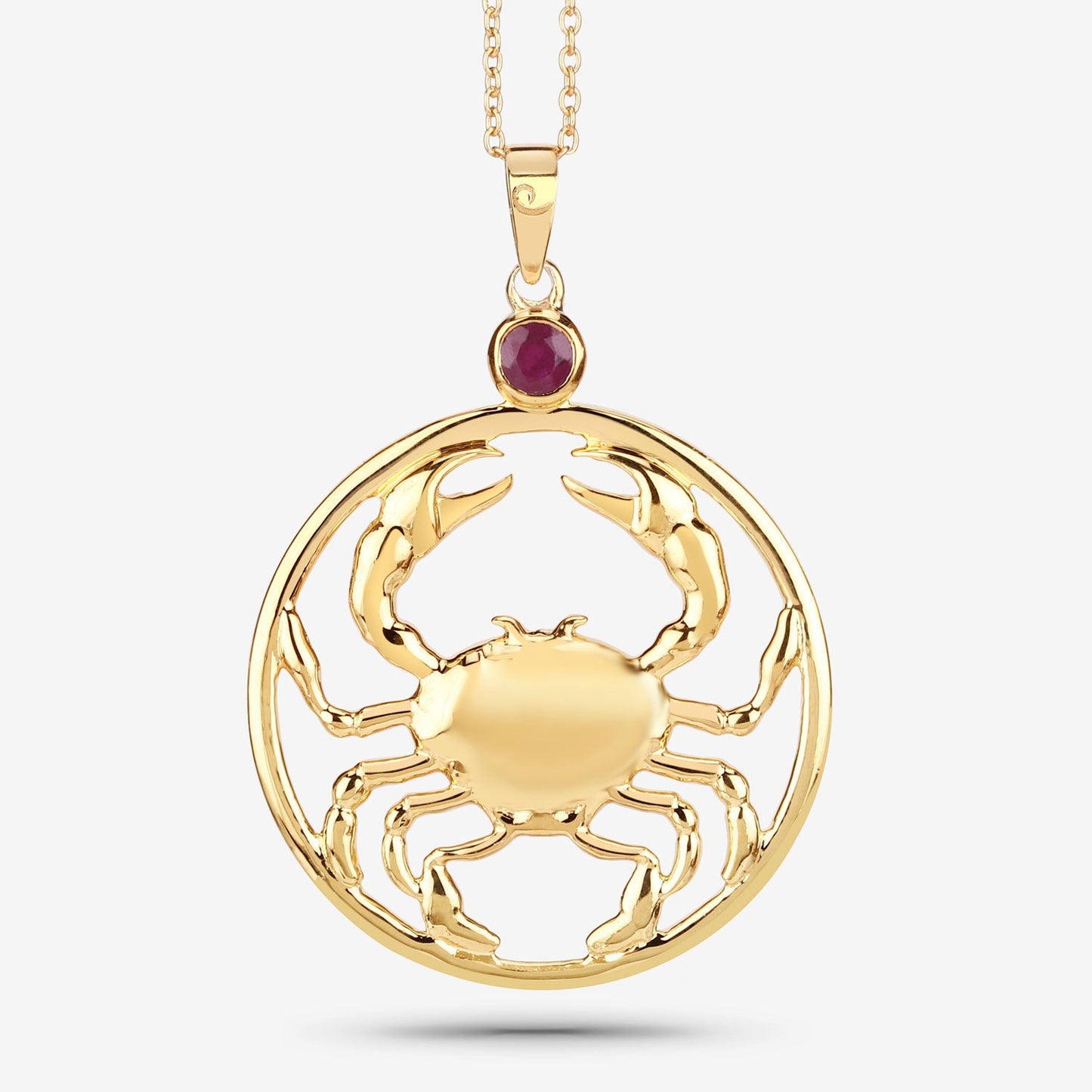 0.33 Carat Genuine Ruby .925 Sterling Silver Pendant
