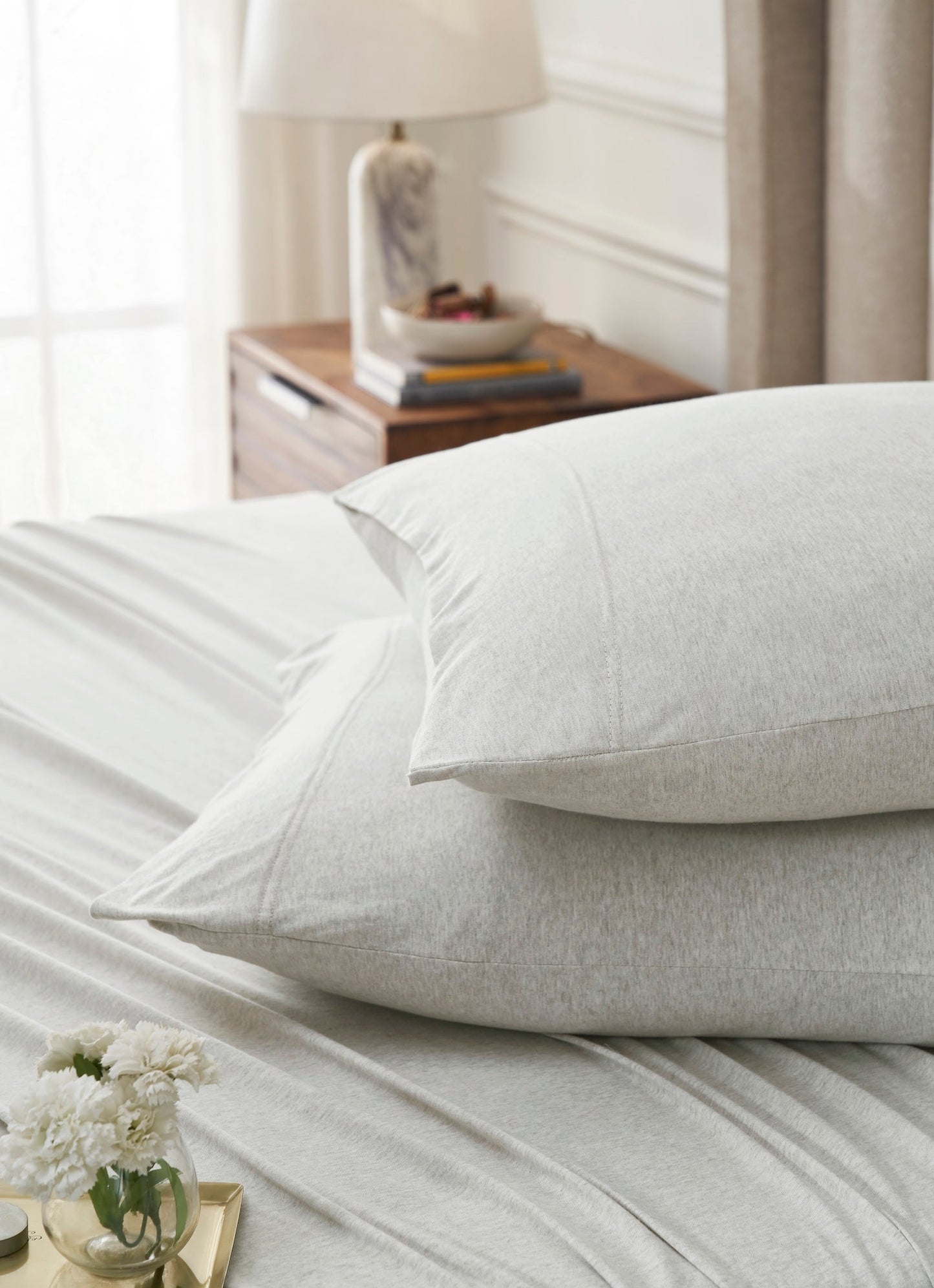 Halston Cotton Melange Jersey Sheet Set