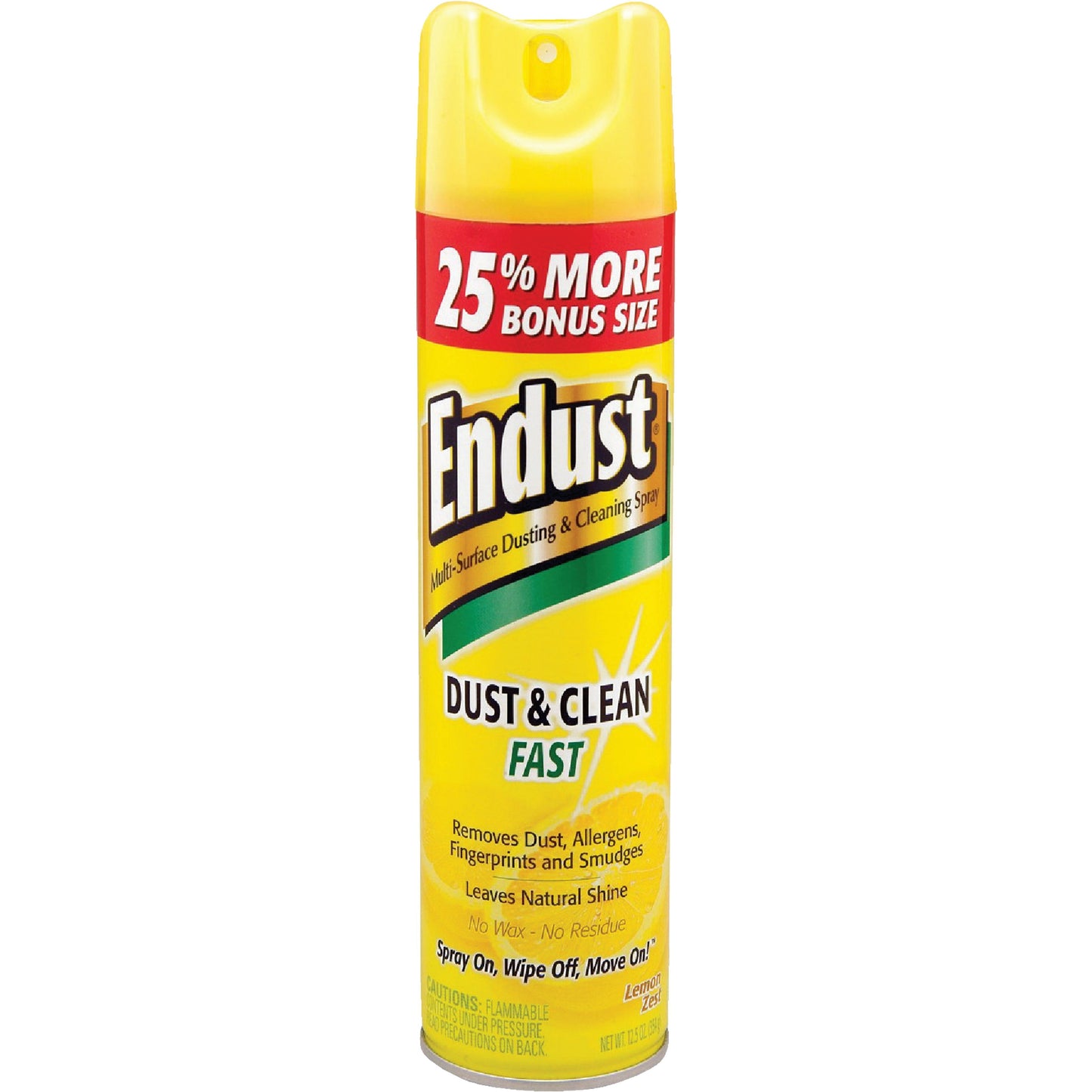 Endust Multi-Surface Dusting & Cleaning Spray Aerosol, Lemon Zest, 12.5 Oz