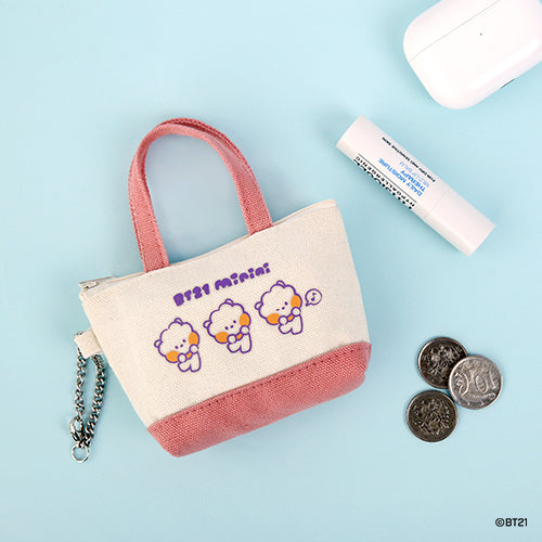 BTS  x BT21 Minini Canvas Bag And Pouch